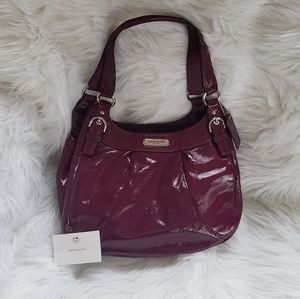 Authentic Coach Faux Leather Purse **GENTLY USED** - Eggplant/Deep Purple